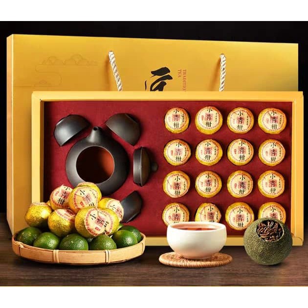 Set Quà Tết Trà Phổ Nhĩ Quýt